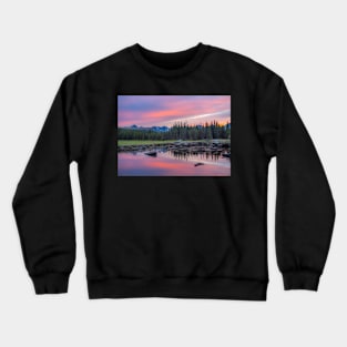 Sunset at Red Rocks Lake Crewneck Sweatshirt